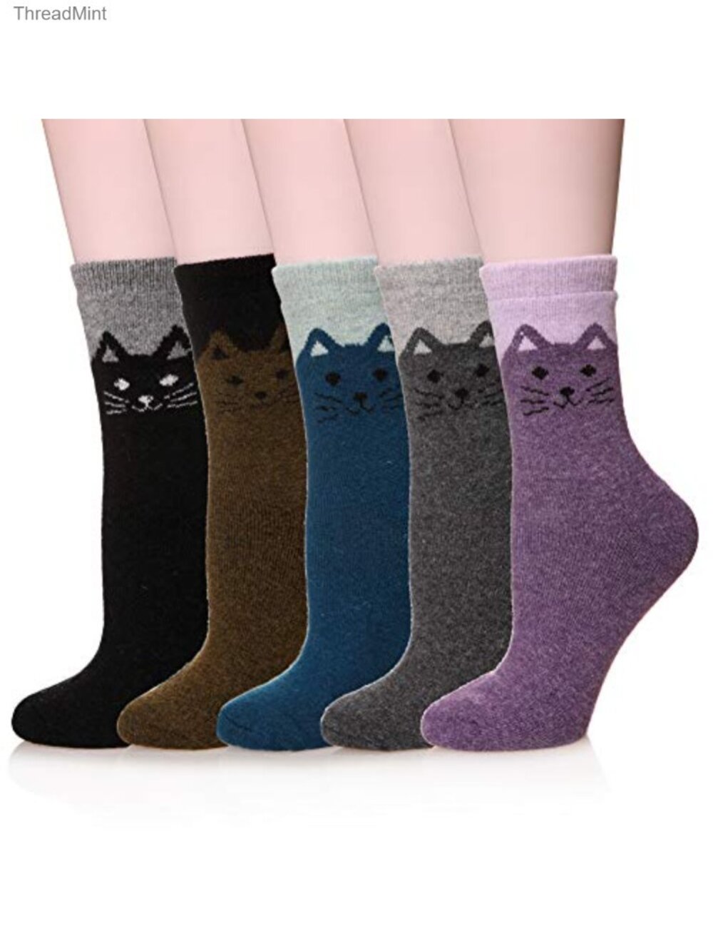 Merino Wool Hiking Boot Socks Thermal Warm Crew Women